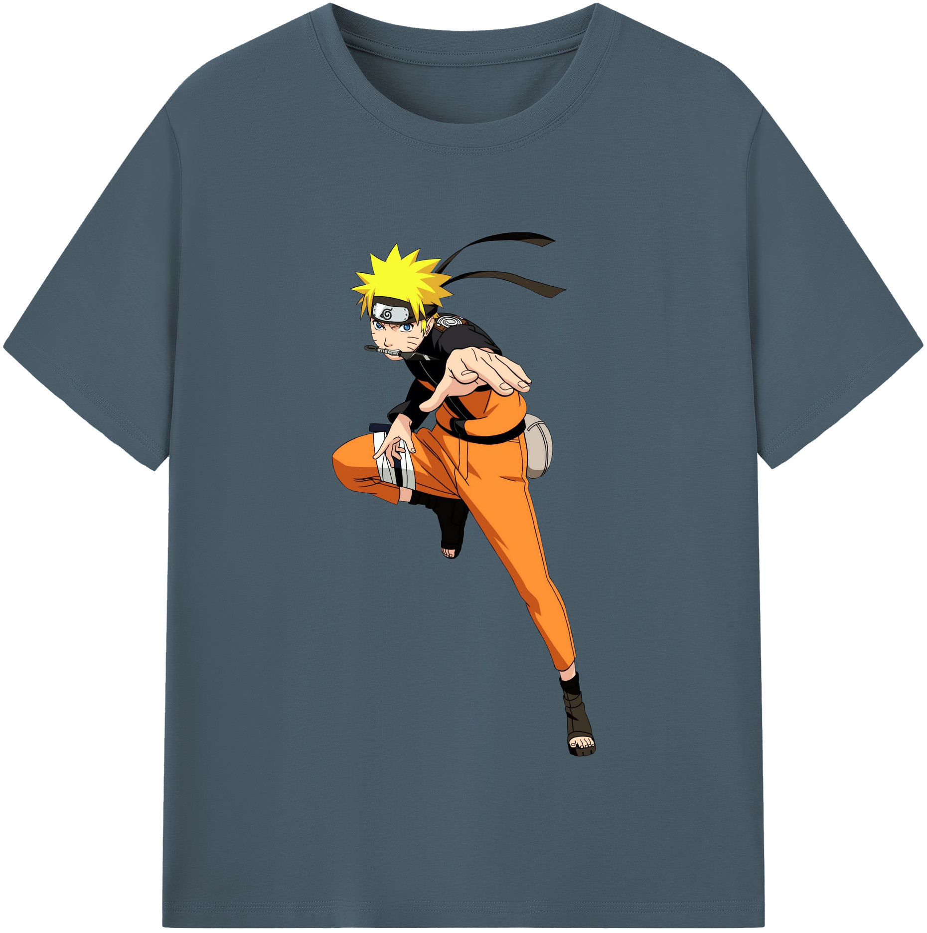 （画像用） NARUTO -ナルト- うずまき ナルト Uzumaki Naruto 綿100％半袖Tシャツ（フロントプリント）